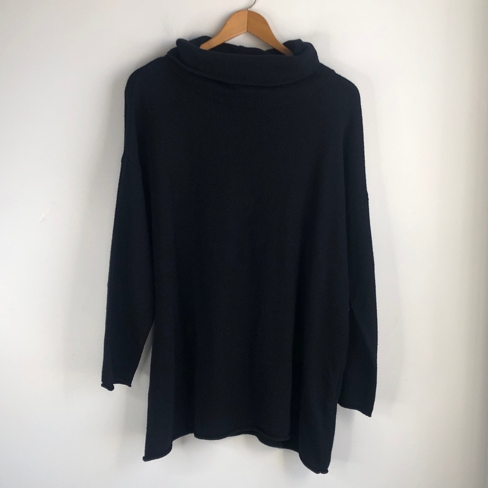 Eileen Fisher cashmere blend cowl neck Sweater